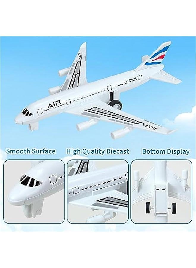 Airplane Toys, Metal Plane Pull Back Airplane Toys for 3 4 5 6 Years Old Boys Girls, Die Cast Aircraft Plane Models, Kids' Play Vehicles Aeroplane Airplanes for Kids Birthday Gifts