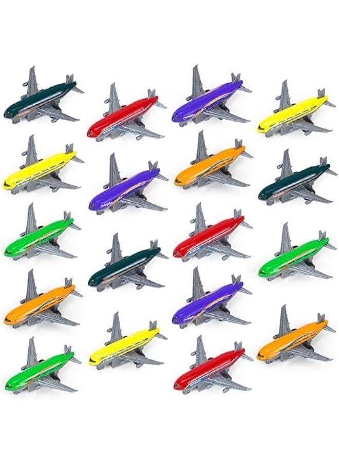 Toy Airplane 15 Pack (6 Colors), Mini Diecast Airplane Toy for Boys Girls 3 4-8 9 Years, Pull Back Alloy Model Planes Aeroplane Toys for Kids Birthday Cake Toppers Party Favors