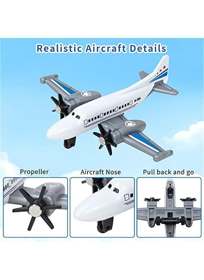 Toy Airplane 6 Pack, Diecast Airplane Toy for Boys Age 3 4-7 8-12, Alloy Planes Model/Glider Planes/Airlines Plane Toys for Kids Birthday Cake Toppers Airforce Party Favors