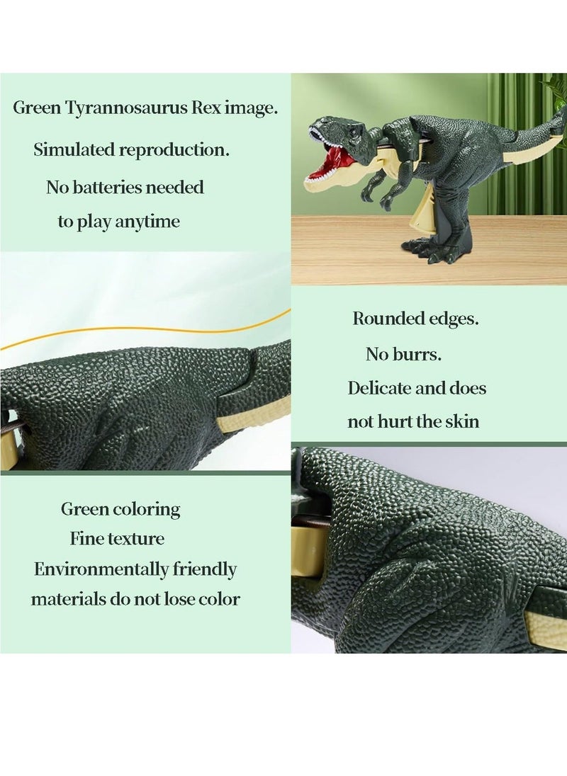 Funny Dinosaur Toys Trigger The T-Rex with Sound and Light Effects Dino Fidget Novelty Gag Toy Dinosaur Chomper Toys fun Interactive Dinosaur Gift for Boys Girls 3+ Year Old Green