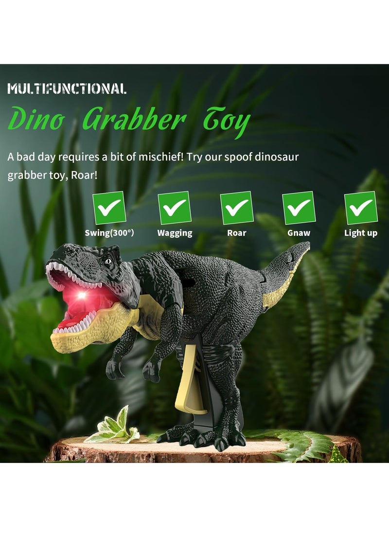 Funny Dinosaur Toys Trigger The T-Rex with Sound and Light Effects Dino Fidget Novelty Gag Toy Dinosaur Chomper Toys fun Interactive Dinosaur Gift for Boys Girls 3+ Year Old Green