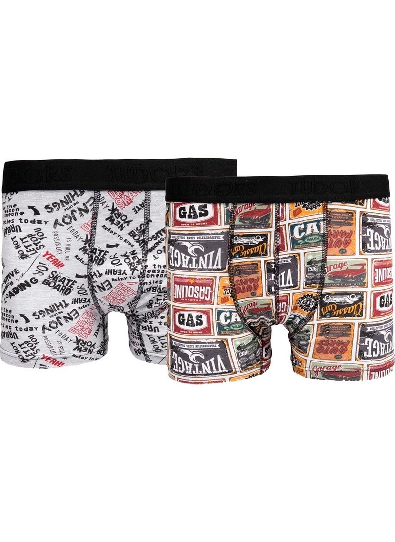 Men's 2-Piece Cotton Lycra Flexible Fabric Boxer