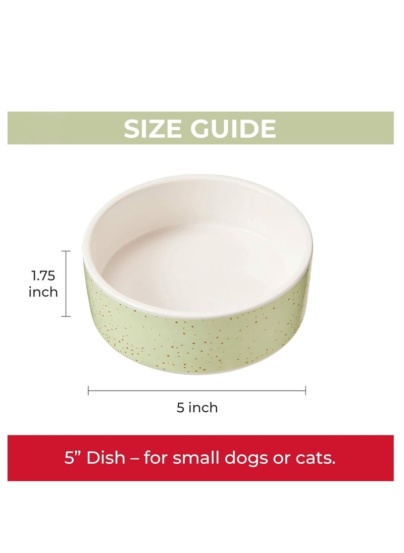 Ethical Products ,Heavy Ceramic High Gloss Dog Bowl Cat Bowl Durable Dog Food and Water Pet Dish, Dishwasher Safe, Trending Styles, Speckled Dog Dish 5