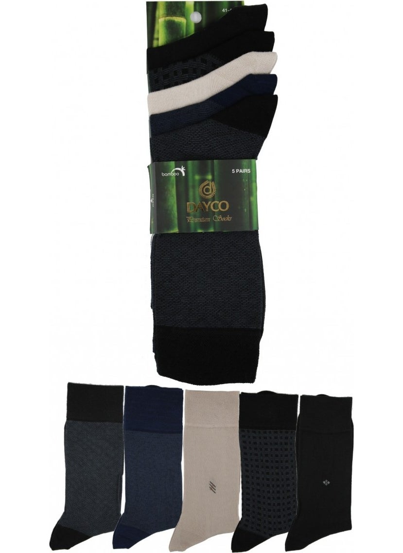 Summer Socket Men's Bamboo Socks 5-Piece Colorful Set