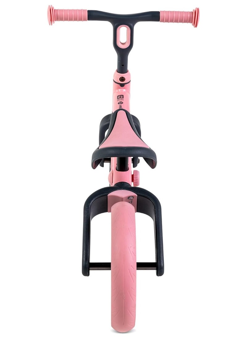 Junior Balance Bike, Pink, Multi-Adjustable Handlebar and Seat