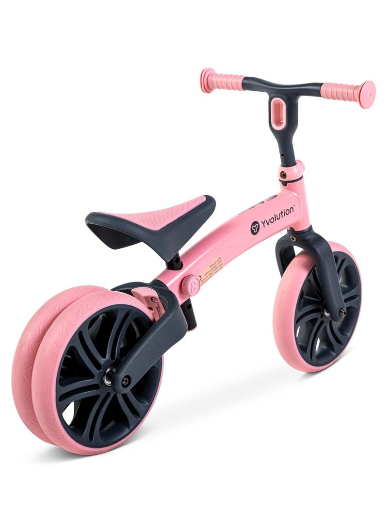 Junior Balance Bike, Pink, Multi-Adjustable Handlebar and Seat