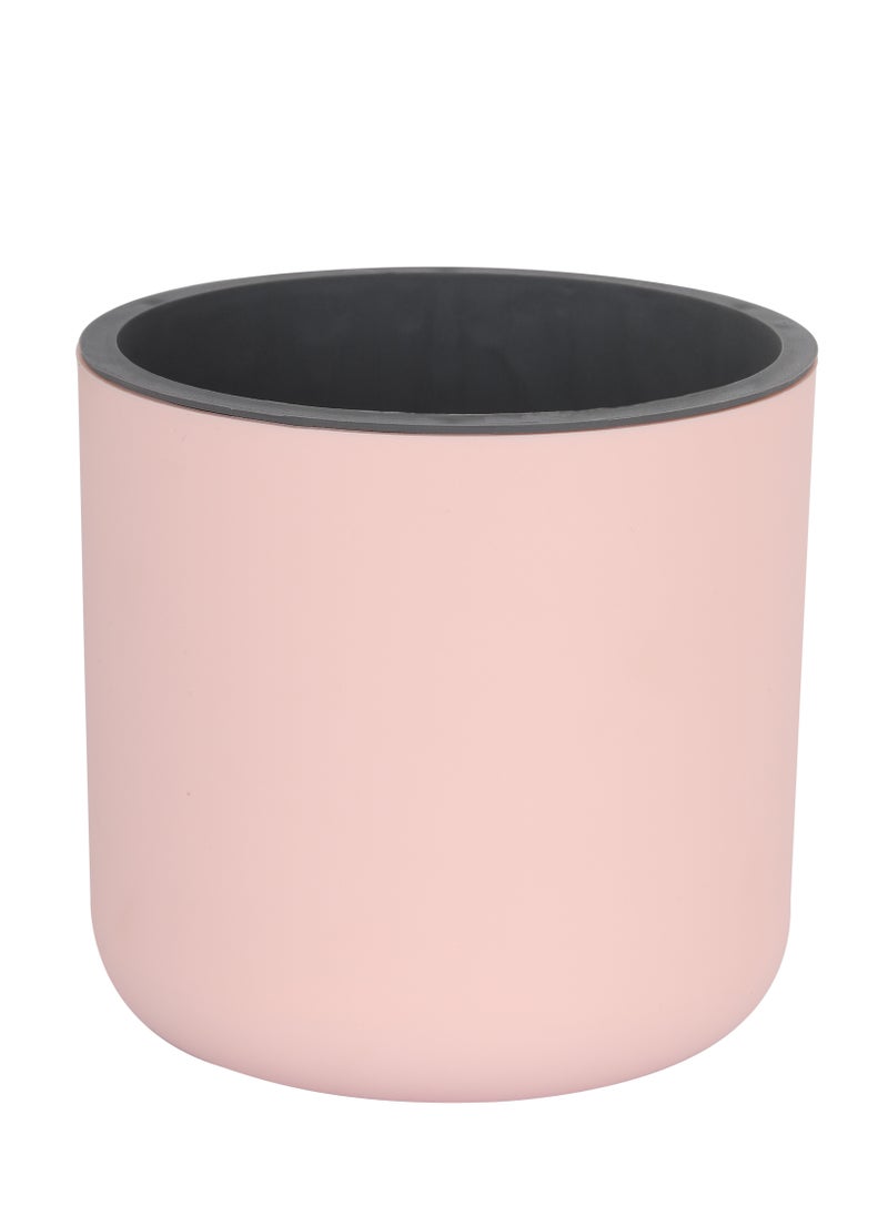 Set of 2pcs Lorenzo Self Watering Pot, Plastic Planter Pot- Peach, Baby Pink Color