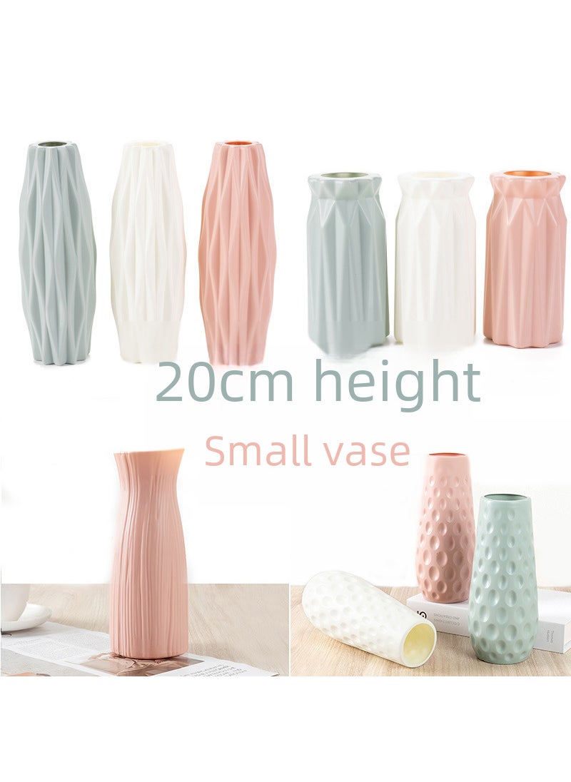 Nordic Style Plastic Vase Modern Minimalist Creative Pink