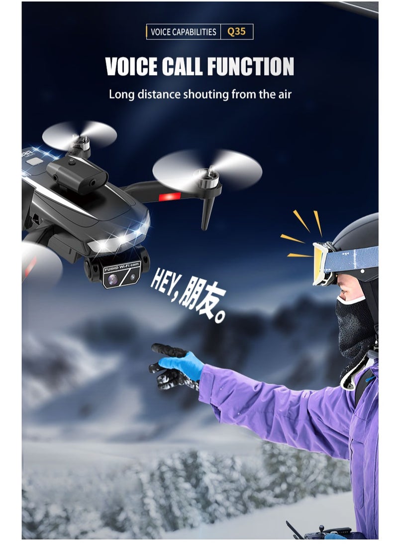 Brushless Drone Electrically, Adjustable Camera Head, Foldable Four Aircraft, Fixed Altitude Obstacle Avoidance Remote-controlled Aircraft