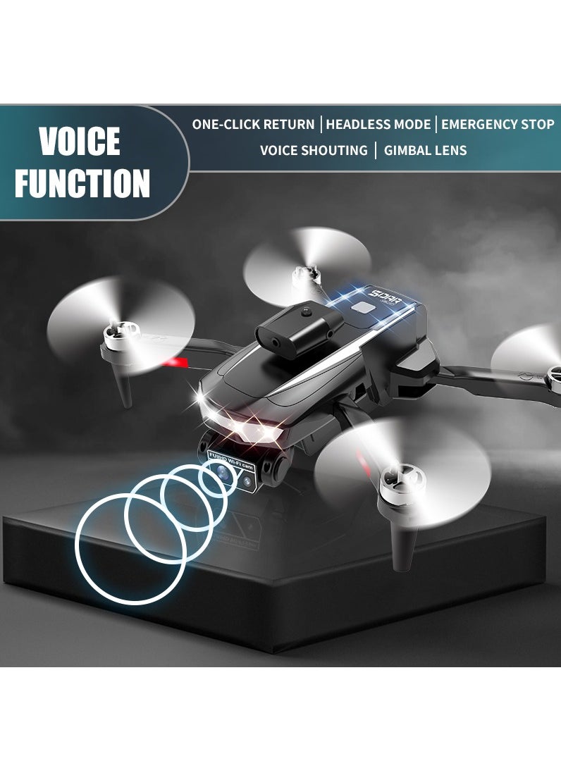 Brushless Drone Electrically, Adjustable Camera Head, Foldable Four Aircraft, Fixed Altitude Obstacle Avoidance Remote-controlled Aircraft