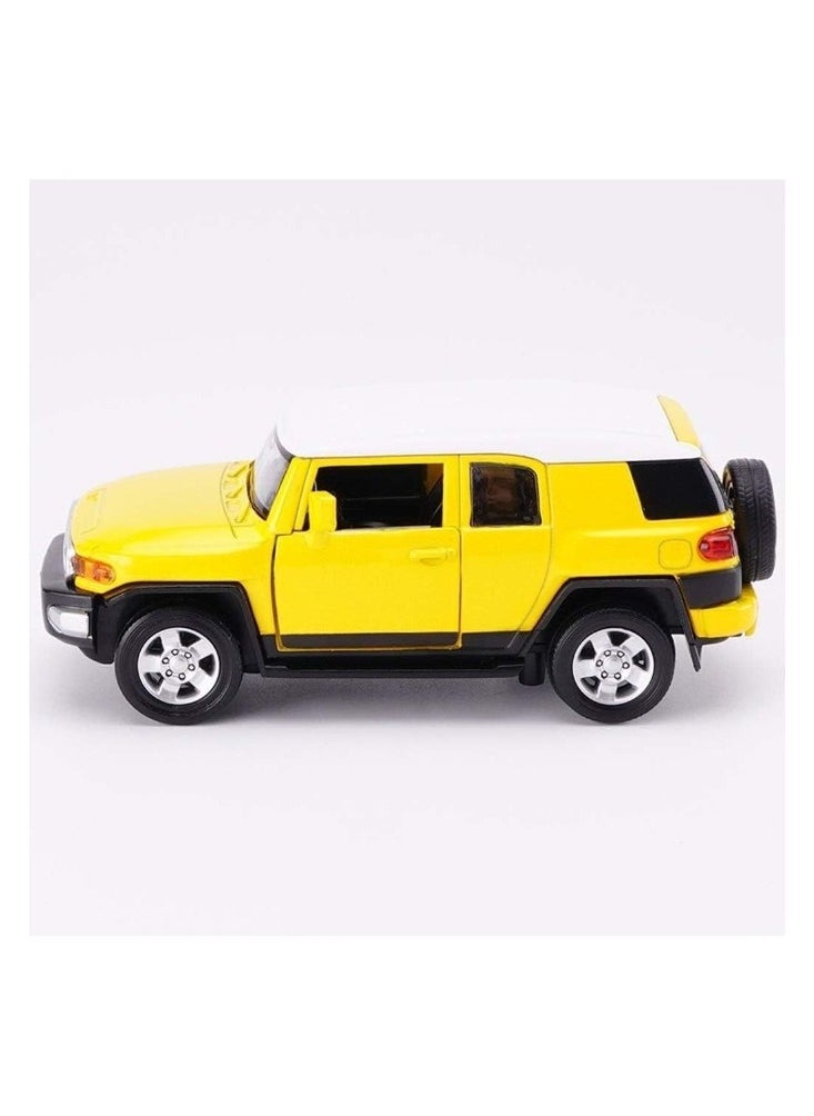 Model Car Toy Model Car FJ CRUISER 1:32 Simulation Die-casting Alloy Static Toy Car Yellow