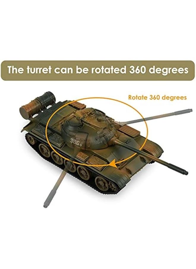 Heavy Duty Military Russian Tank T55 1:56 Alloy Diecast Tank Model Toy - Ideal Birthday Surprise for Teen Boy, Army Friend