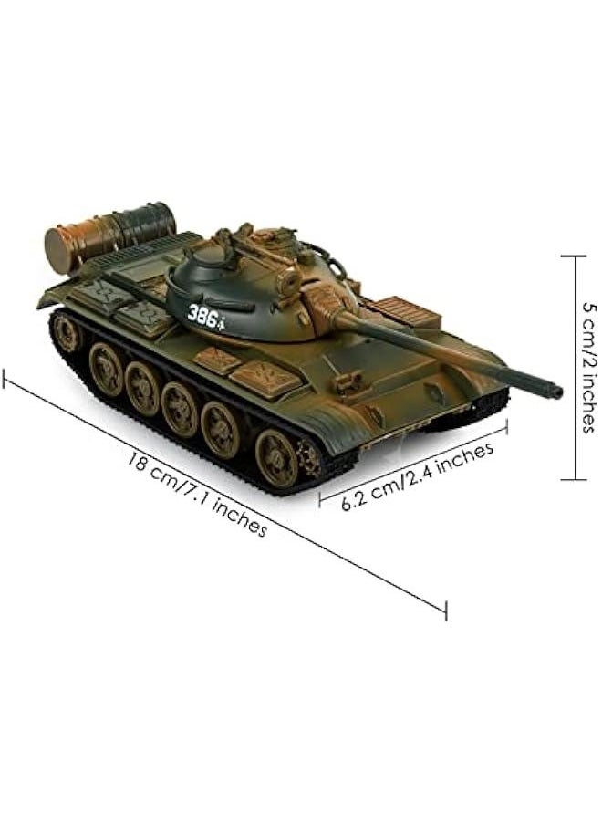 Heavy Duty Military Russian Tank T55 1:56 Alloy Diecast Tank Model Toy - Ideal Birthday Surprise for Teen Boy, Army Friend