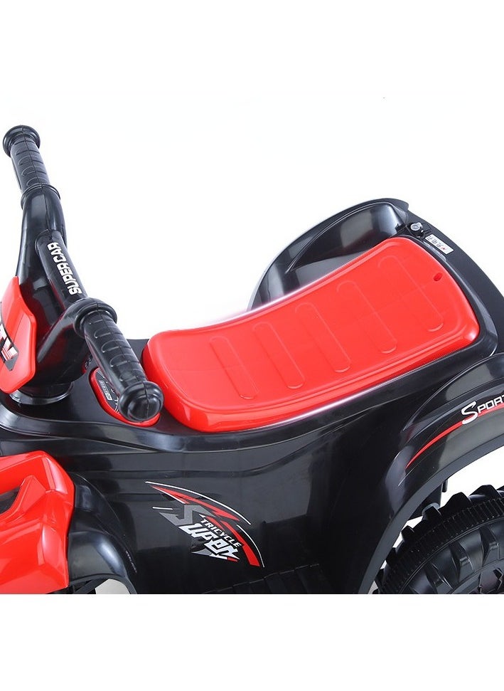 Children's Beach Car Four-Wheel Off-Road Motorcycle Four-wheel drive electric vehicle (abroad D Colour:Red