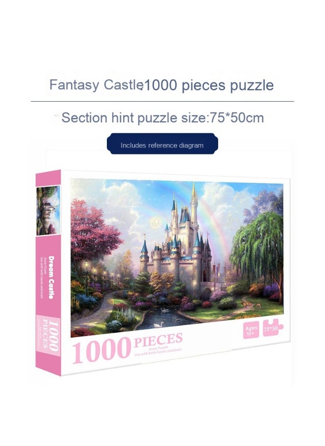 1000-Piece Colorful Printed Anime Puzzle for Kids and Adults - Desktop Intellectual Challenge