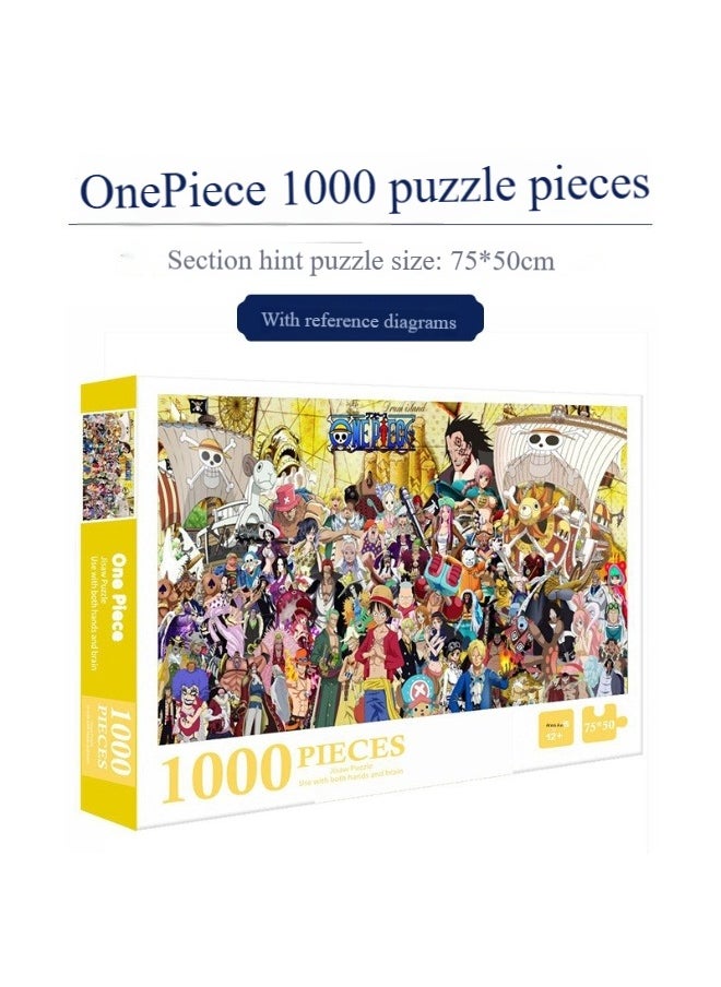 1000-Piece Colorful Anime Paper Puzzle for Kids and Adults - Fun Desktop Activity