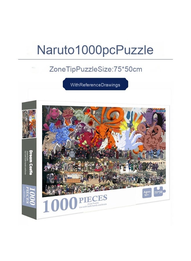 1000-Piece Colorful Anime Jigsaw Puzzle for Kids and Adults – Engaging Desktop Activity