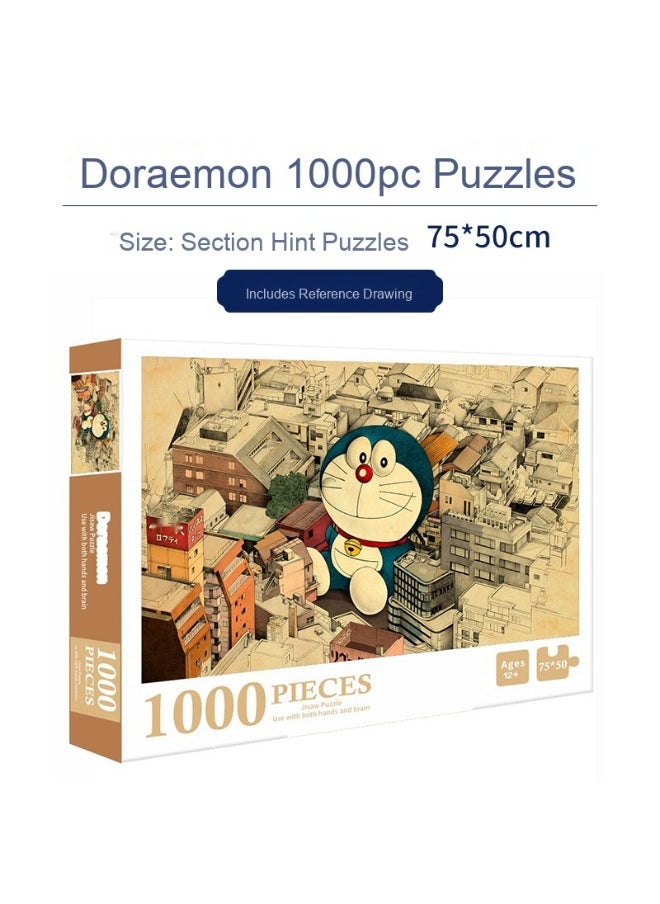 1000-Piece Colorful Cartoon Printed Puzzle for Kids and Adults – Fun Desktop Brain Teaser