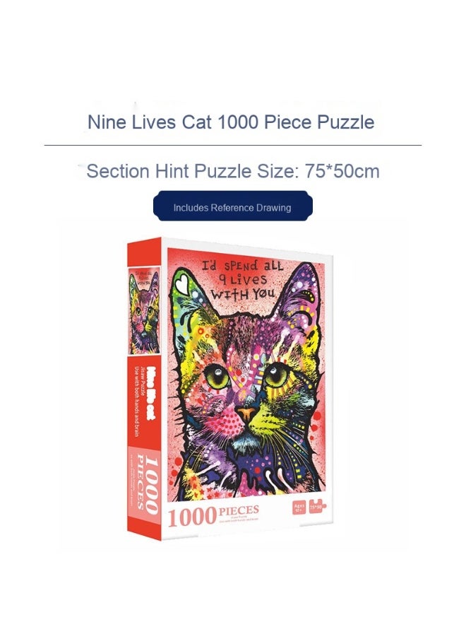 1000-Piece Colorful Anime Themed Jigsaw Puzzle for Kids and Adults - Perfect for Desktop Fun