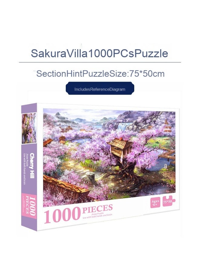 1000-Piece Colorful Cartoon Printed Puzzle for Kids and Adults - Educational Desktop Jigsaw Game