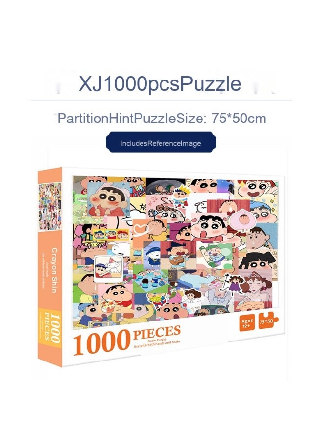 1000-Piece Colorful Anime Paper Jigsaw Puzzle for Kids and Adults - Engaging Desktop Entertainment