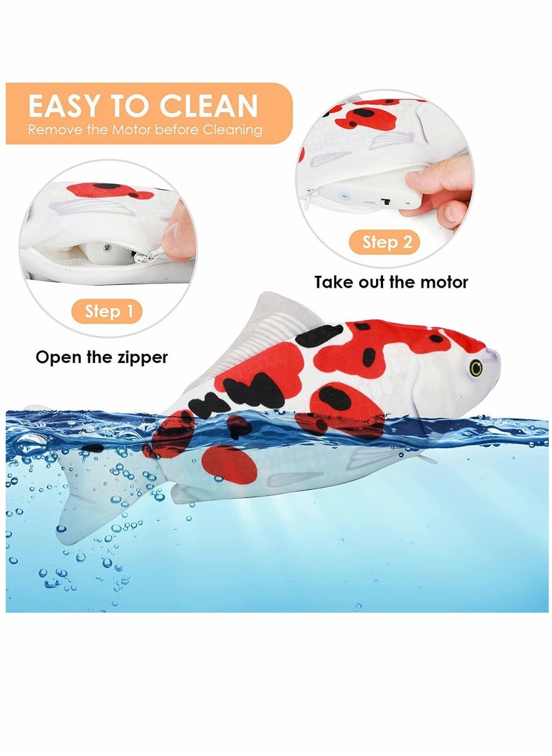 Cat Toy, Floppy Fish, Simulation Fish, Jumping Fish, Realistic Plush Waggle Fish, 350mah Large Battery Usb Rechargeable Electric Moving Fish Interactive Toys, for Cats Pets Children