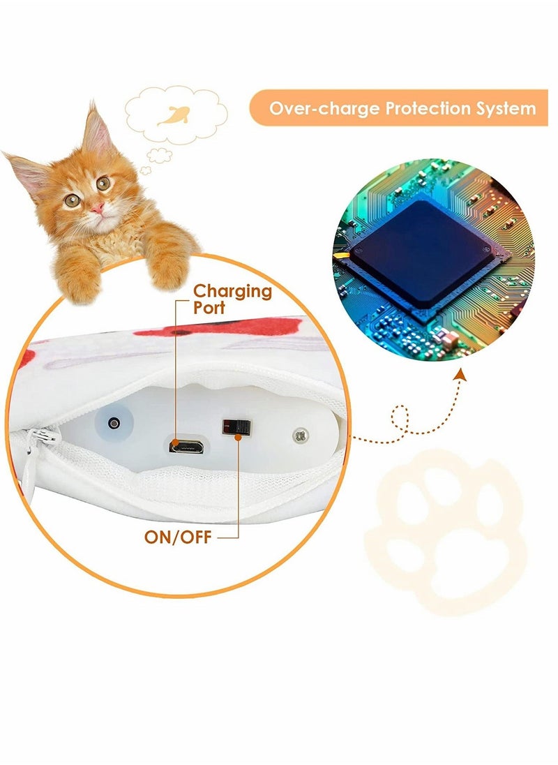 Cat Toy, Floppy Fish, Simulation Fish, Jumping Fish, Realistic Plush Waggle Fish, 350mah Large Battery Usb Rechargeable Electric Moving Fish Interactive Toys, for Cats Pets Children