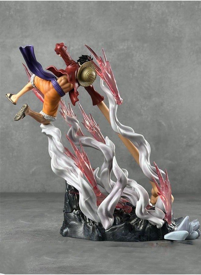 One Piece  Luffy Action Figure Decorative Resin Sculpture Home Decor Statue, Art Figurine Home Ornament Decoration for Office, Living Room, Bedroom, Book Shelf, TV Cabinet, Desktop