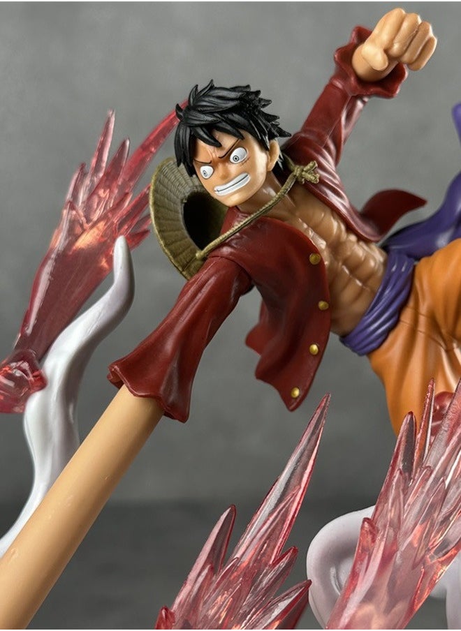 One Piece  Luffy Action Figure Decorative Resin Sculpture Home Decor Statue, Art Figurine Home Ornament Decoration for Office, Living Room, Bedroom, Book Shelf, TV Cabinet, Desktop