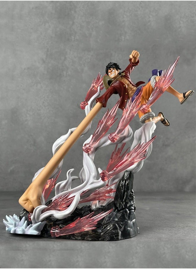 One Piece  Luffy Action Figure Decorative Resin Sculpture Home Decor Statue, Art Figurine Home Ornament Decoration for Office, Living Room, Bedroom, Book Shelf, TV Cabinet, Desktop