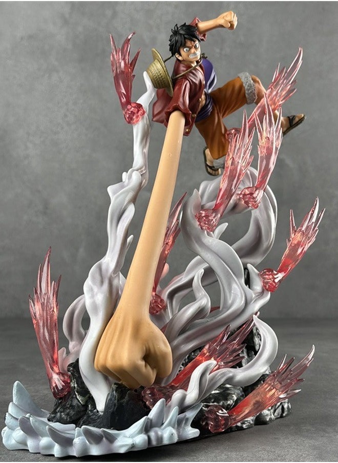One Piece  Luffy Action Figure Decorative Resin Sculpture Home Decor Statue, Art Figurine Home Ornament Decoration for Office, Living Room, Bedroom, Book Shelf, TV Cabinet, Desktop