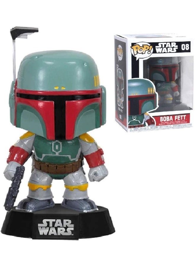 Funko Pop! Star Wars: Boba Fett #08 Vinyl Bobble-Head Figure (Bundled with Pop Box Protector Case)