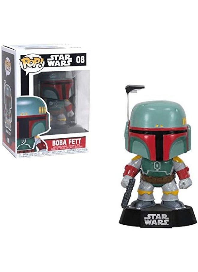 Funko Pop! Star Wars: Boba Fett #08 Vinyl Bobble-Head Figure (Bundled with Pop Box Protector Case)