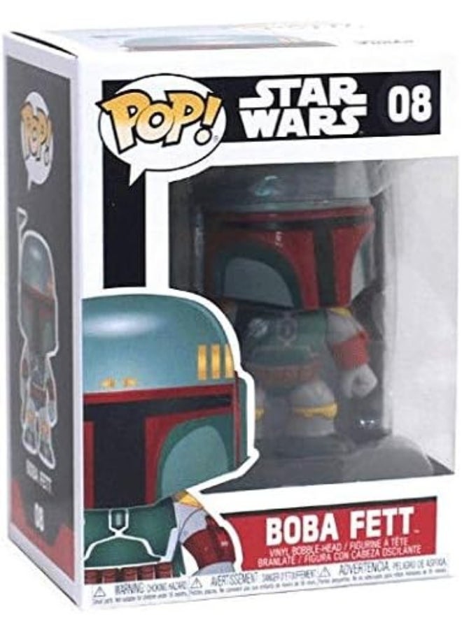 Funko Pop! Star Wars: Boba Fett #08 Vinyl Bobble-Head Figure (Bundled with Pop Box Protector Case)