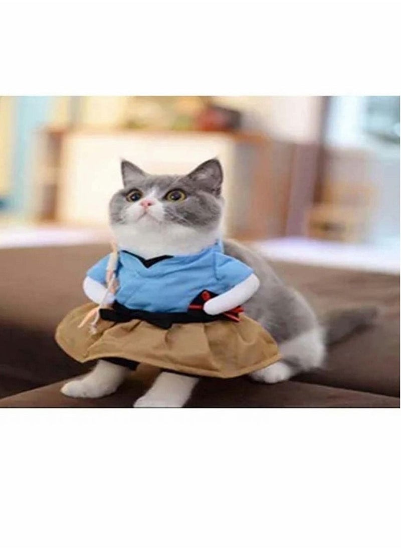 1Pcs New Funny Pet Clothes Super Cute Costumes for Small Dogs and Cats Costume Suit Corsair Dressing up Party Apparel Clothing Summer (Small)