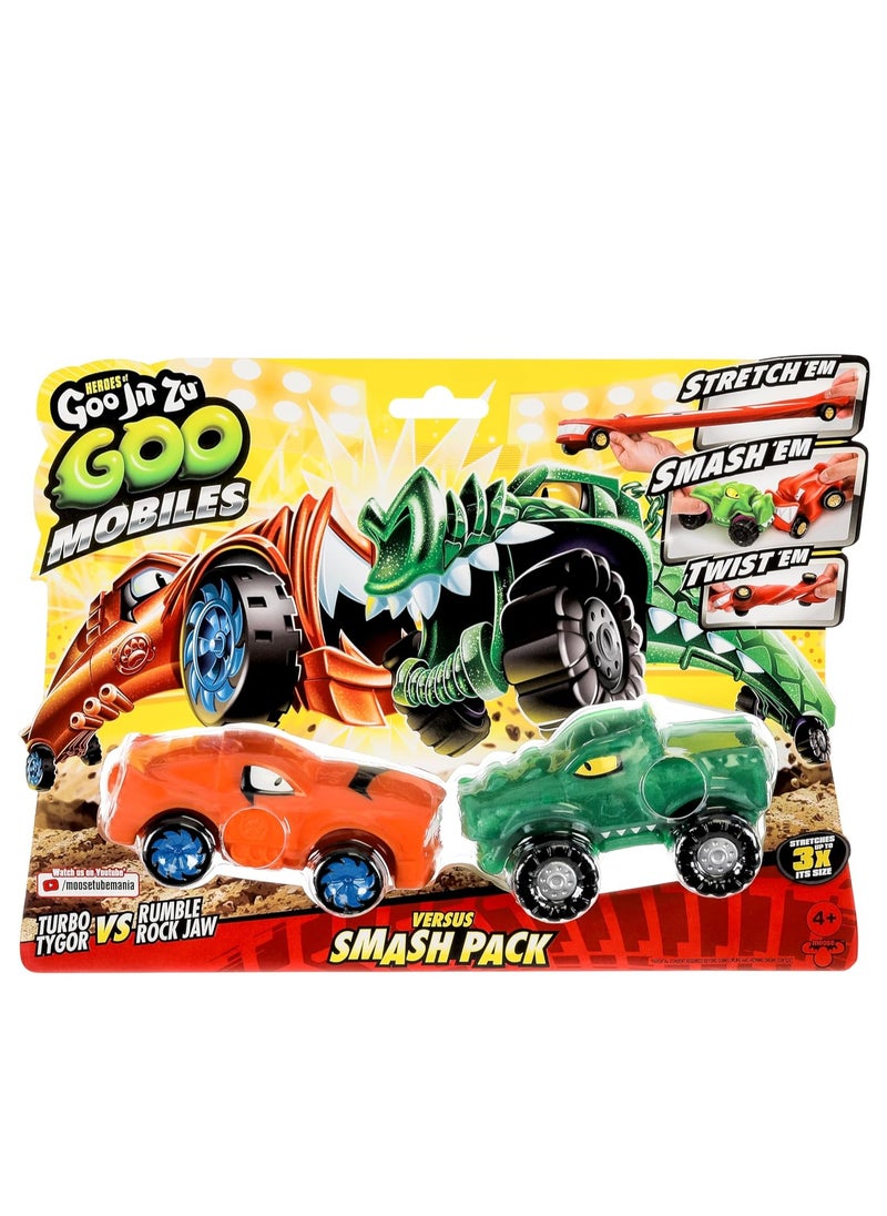 Goo Jit Zu Goo Mobiles Smash Up Turbo Tygor vs Rumble Rock Jaw