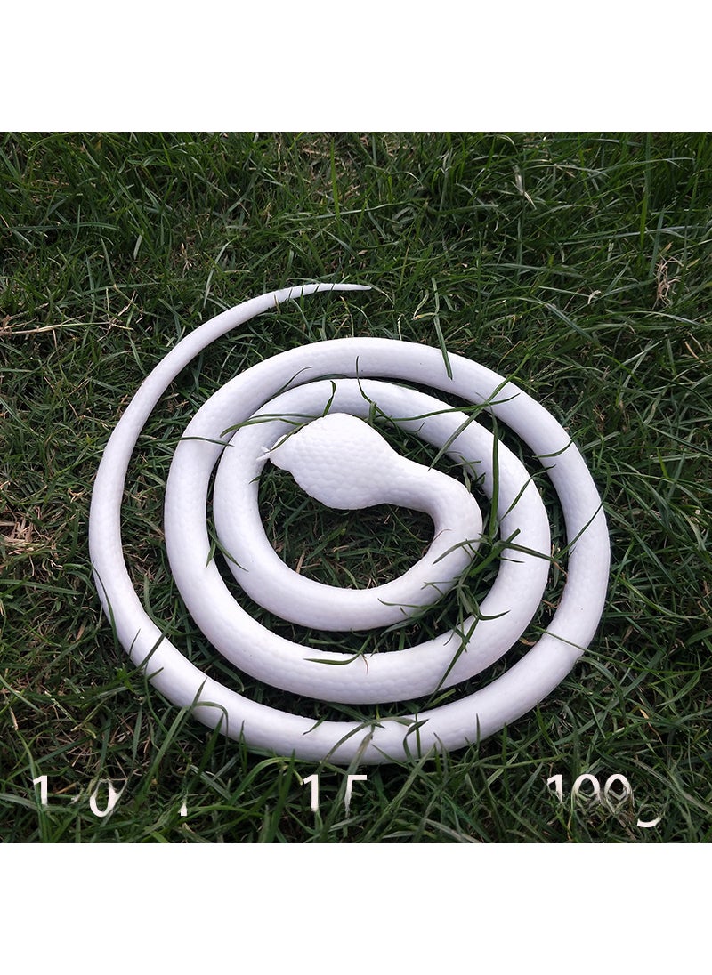 Realistic Fake Snake Prank Toy120cm Pure White Cobra 120cm Pure White Cobra