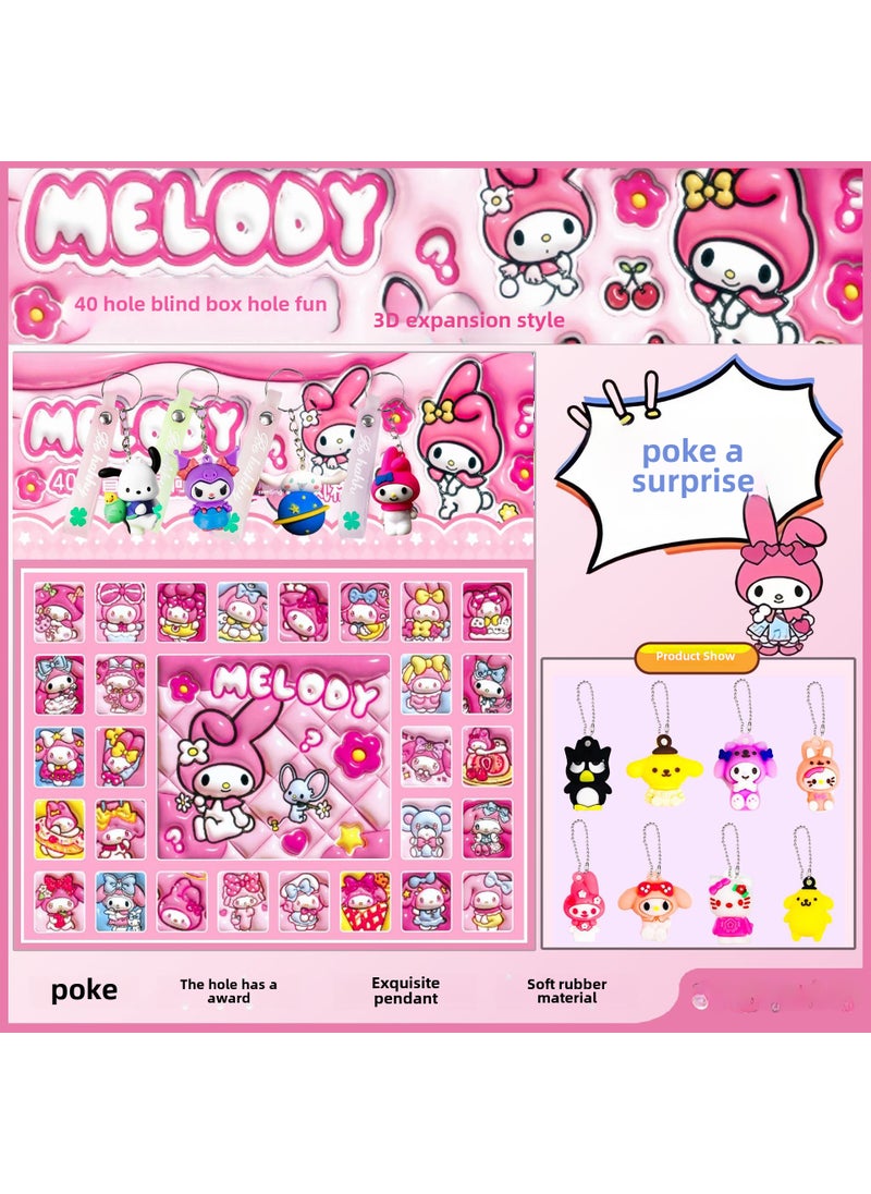 New 3D Pop Style 40-Piece Sanrio Blind Box Keychain ToysNew expansion wind 40 pieces of Melody (all soft rubber comes with 4 big dolls) New expansion wind 40 pieces of Melody (all soft rubber comes with 4 big dolls)