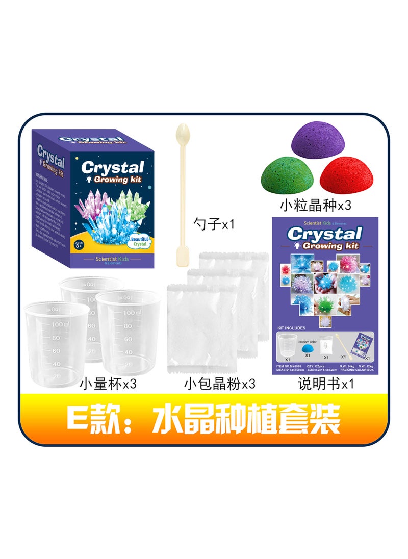 Educational DIY Science Kit for KidsCrystal planting-E style Crystal planting-E style