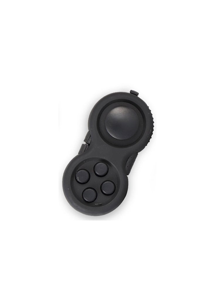 Fidget Pad Game Controller Stress Reliever Toy Handle-All Black