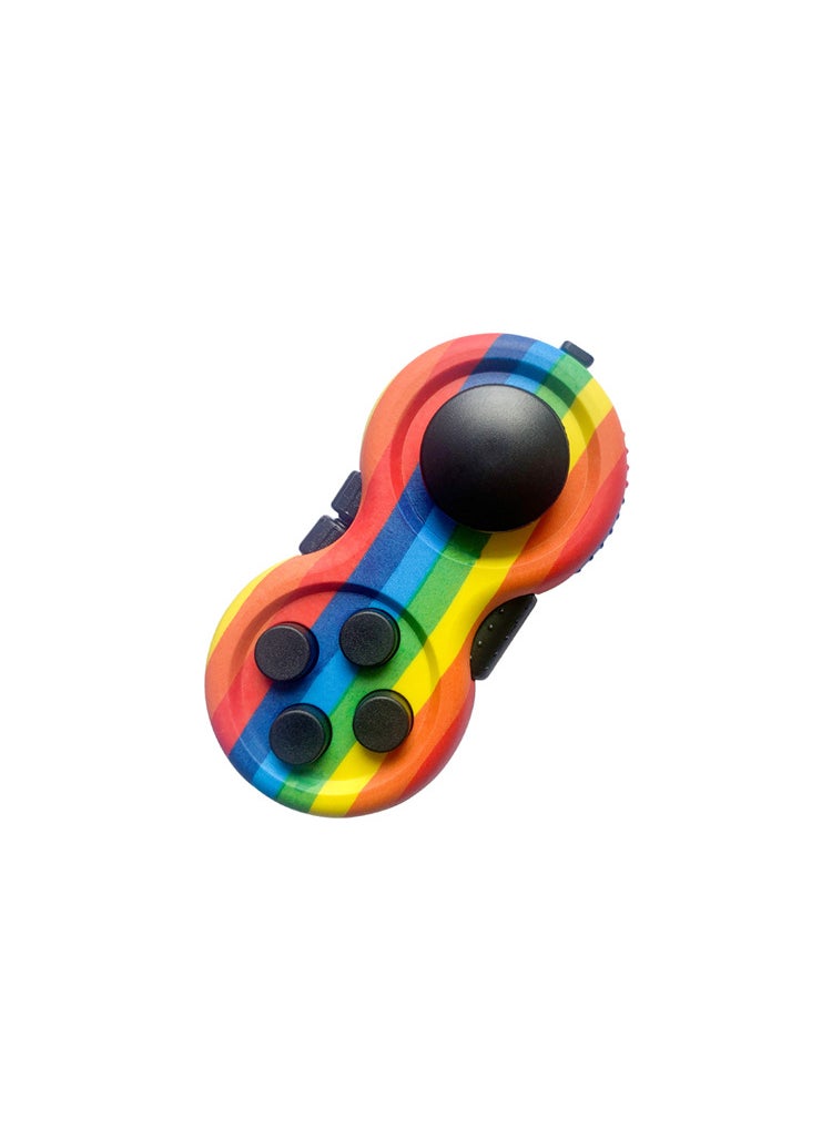 Fidget Pad Game Controller Stress Reliever Toy Handle-Rainbow