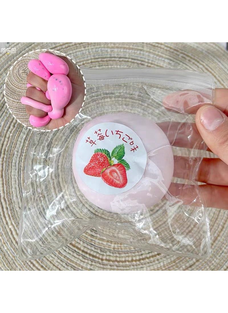 Squishy Mochi Stress Relief Toy Strawberry Dafu Pinch-with inner stuffing