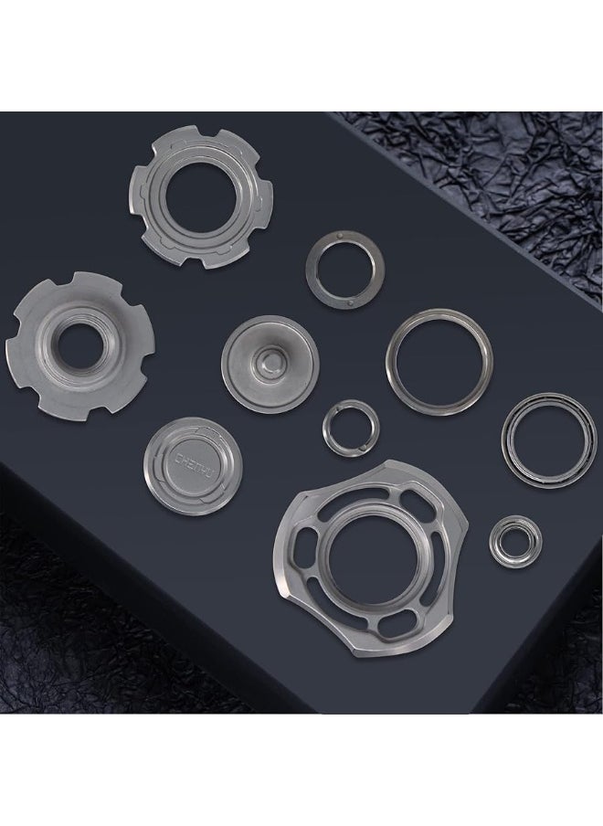 DjuiinoStar High-end Fidget Spinner, Unique Dual Bearings Design, Precisely CNC Machined (Stainless Steel), Premium EDC Toy DFS-01