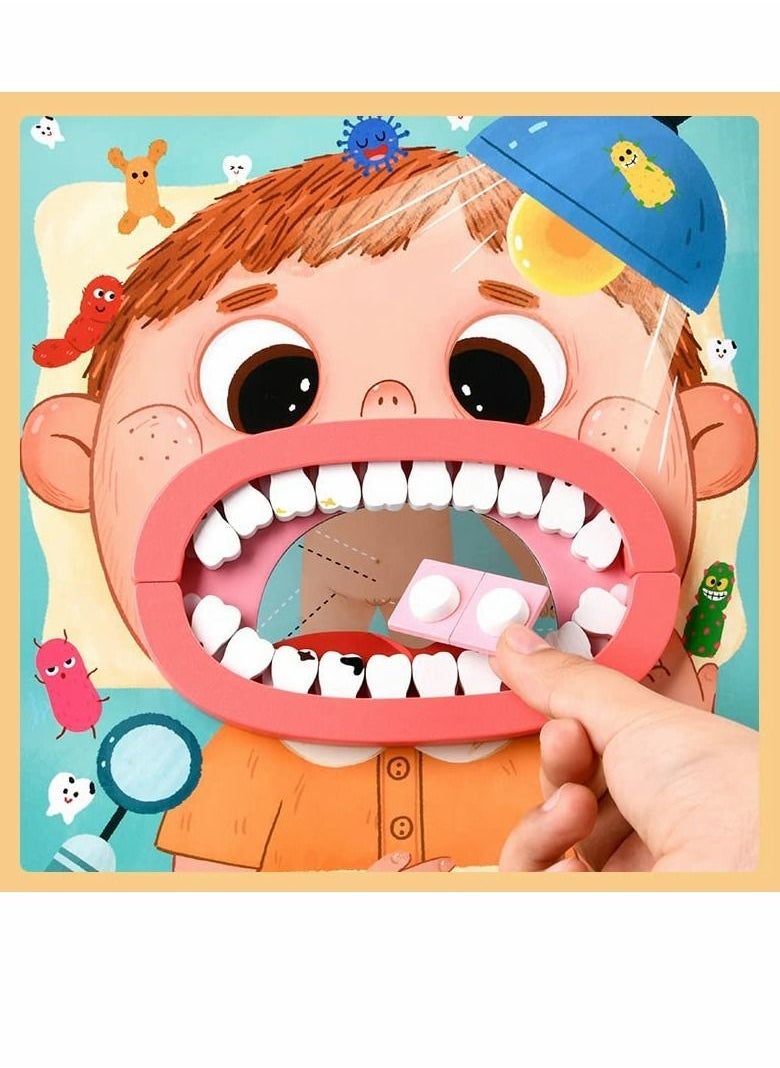 Children's Wooden Doctor Toy Set, Pretend Oral Dentistry Little Doctor Nurse Toy Set, Role-playing Educational Learning, Educational Games for Boys and Girls