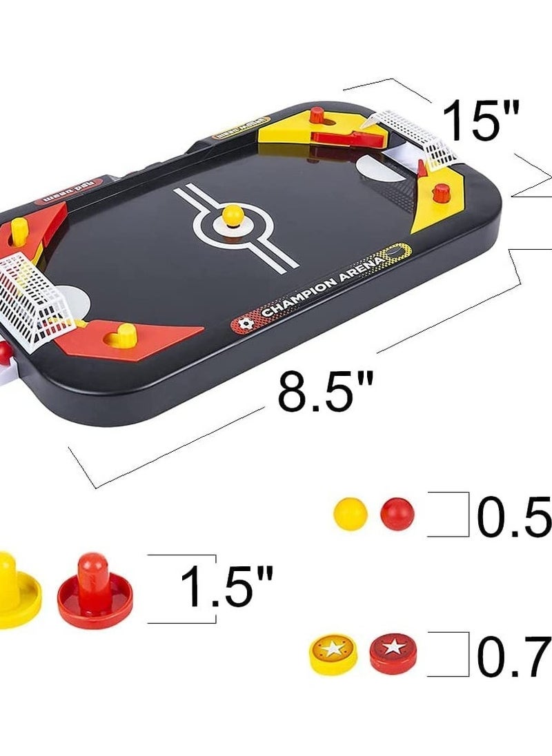 2 in 1 Sports Tabletop Game for Kids, Soccer and Hockey Table Game for Indoor Fun, Includes Pucks, Balls, and Strikers, Fits on Table or Floor for Hours of Action Packed Play