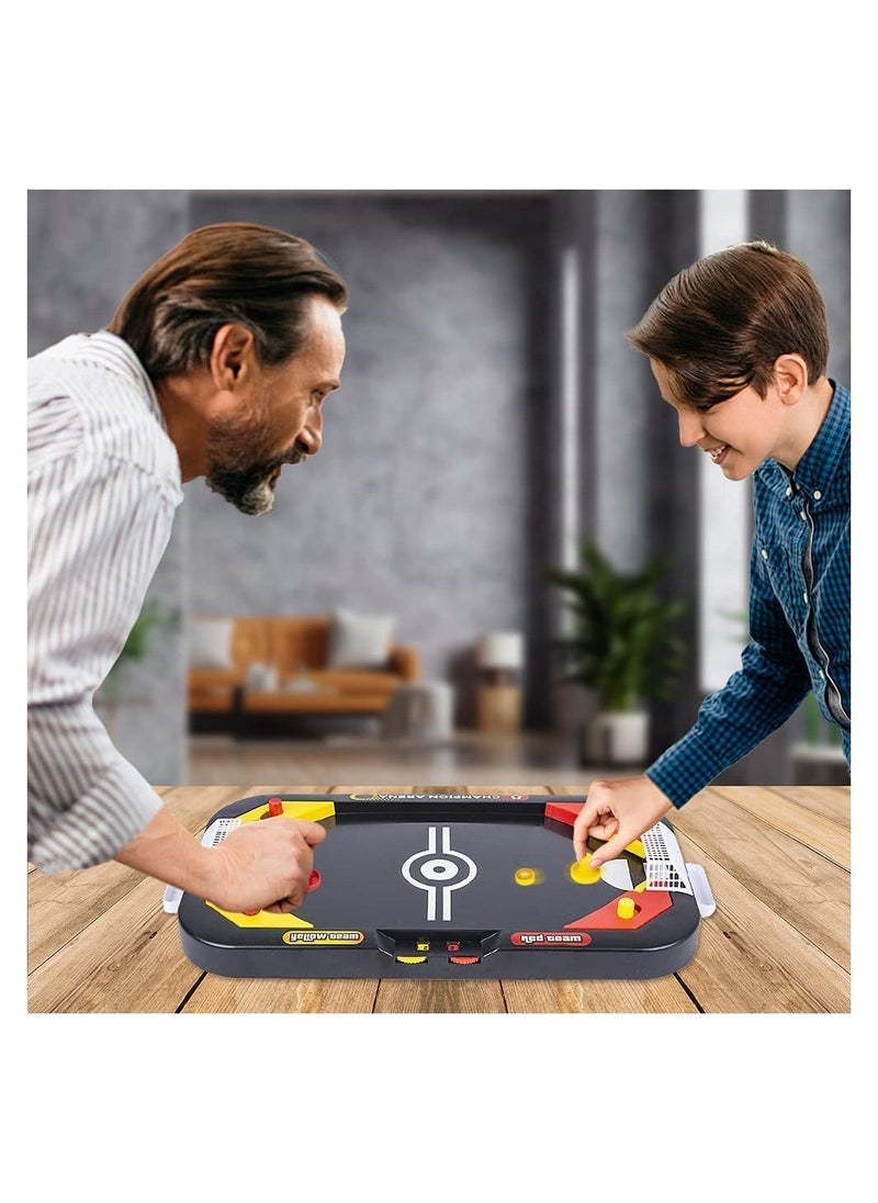 2 in 1 Sports Tabletop Game for Kids, Soccer and Hockey Table Game for Indoor Fun, Includes Pucks, Balls, and Strikers, Fits on Table or Floor for Hours of Action Packed Play