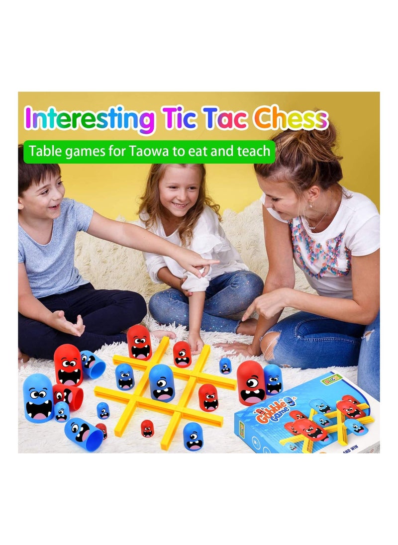 Big Eat Small Tic Tac Toe Game Set, Parent-child 2 Players Interactive Play Toys Board Game, Educational Family Toy Games, Classic Game Home Decor