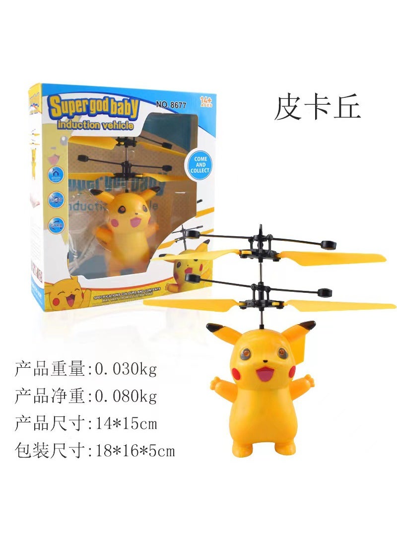 Smart Hovering Helicopter Induction Toy with LED Lights Pikachu