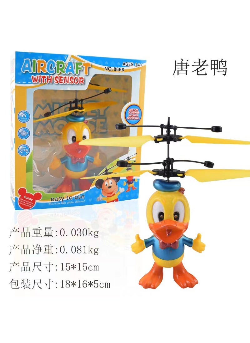 Smart Hovering Helicopter Induction Toy with LED Lights Donald Duck