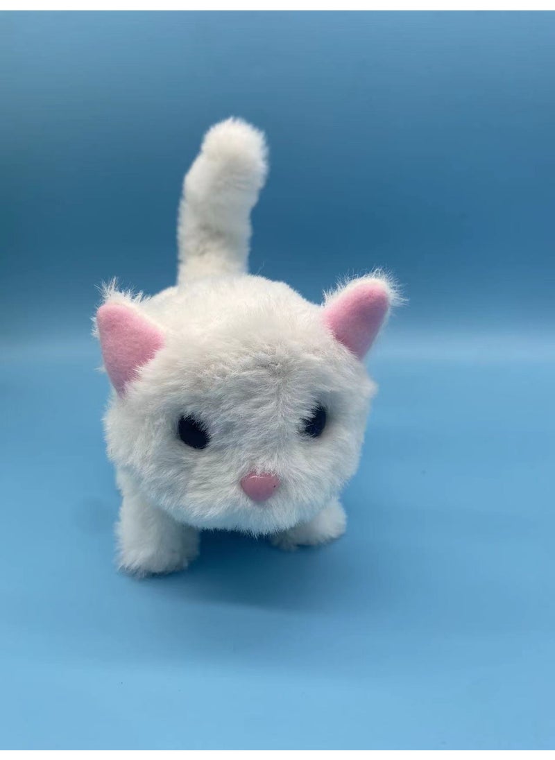 Interactive Teddy Dog Plush ToyWhite Cat (simulation cat call) White Cat (simulation cat call)